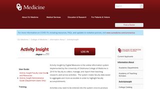 
                            8. ActivityInsight - OU Medicine