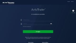 
                            4. ActivTrader Login-Bereich