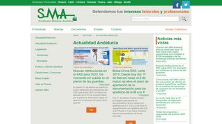 
                            9. Actualidad Andalucía - SMA - Sindicato Médico Andaluz