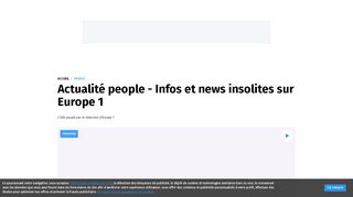 
                            12. Actualité people - Infos et news insolites sur Europe 1