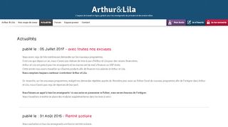 
                            7. Actualités - Arthur & Lila