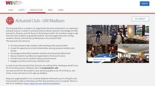 
                            13. Actuarial Club - UW Madison - Wisconsin Involvement Network (WIN)