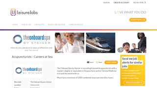 
                            10. Acupuncturists - Careers at Sea job with The Onboard Spa by Steiner ...