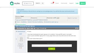 
                            13. Acyba Forums :: Topic: Bombarded by spam sign up. (1/1) - AcyMailing