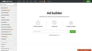 
                            3. Ad Builder | SEMrush