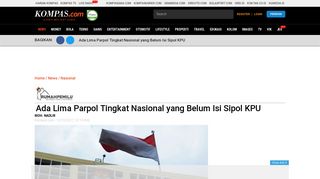
                            6. Ada Lima Parpol Tingkat Nasional yang Belum Isi Sipol KPU ...