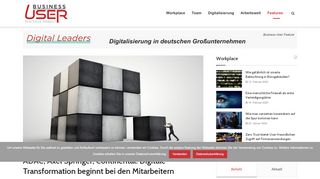 
                            9. ADAC, Axel Springer, Continental: Digitale Transformation beginnt ...