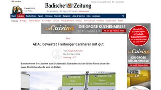 
                            8. ADAC bewertet Freiburger Carsharer mit gut - Freiburg - Badische ...