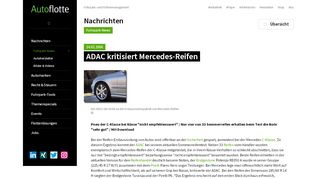
                            11. ADAC kritisiert Mercedes-Reifen - Autoflotte.de
