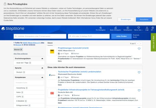 
                            9. ADAC Weser Ems e V Jobs in Bremen - Stepstone
