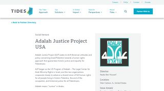 
                            8. Adalah Justice Project USA - Tides