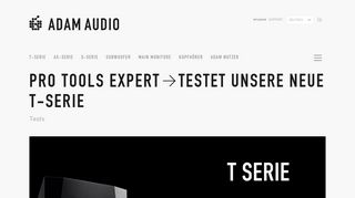 
                            8. ADAM Audio - Pro Tools Expert testet unsere neue T-Serie