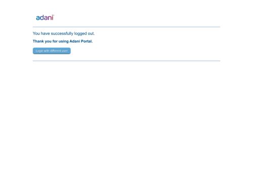 
                            5. Adani Portal Log Out page - adaniportal.com