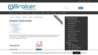
                            1. Adapter Solarwetter – ioBroker