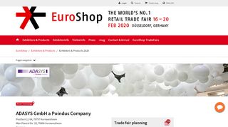 
                            12. ADASYS GmbH of Kornwestheim at EuroShop 2017 in Düsseldorf ...