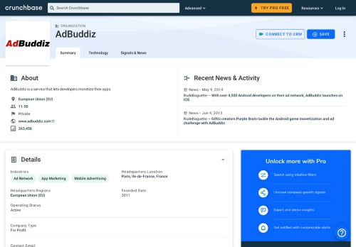 
                            2. AdBuddiz | Crunchbase