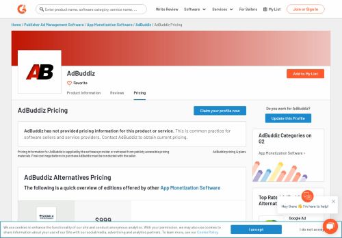 
                            10. AdBuddiz Pricing | G2 Crowd