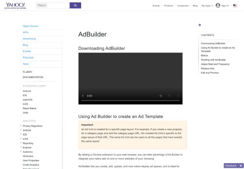 
                            12. AdBuilder - Yahoo Developer Network