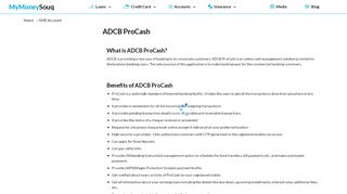 
                            5. ADCB ProCash - Online Business Banking Platform - ...