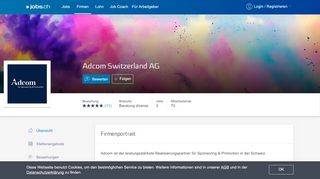 
                            11. Adcom Switzerland AG - 6 Stellenangebote auf jobs.ch
