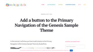 
                            5. Add a button to the Primary Navigation of the Genesis Sample Theme ...