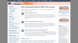 
                            6. Add a Clickatell Account | Diafaan SMS Server