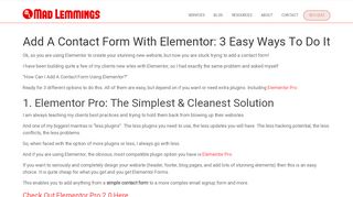 
                            9. Add A Contact Form With Elementor: 3 Easy Ways To Do It - Mad ...