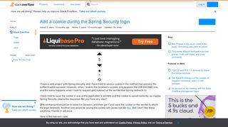 
                            1. Add a cookie during the Spring Security login - Stack Overflow