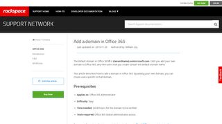 
                            6. Add a domain in Office 365 - Rackspace Support