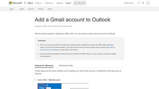 
                            8. Add a Gmail account to Outlook - Office Support - Office 365