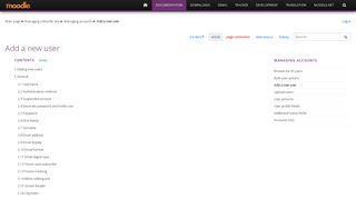
                            8. Add a new user - MoodleDocs