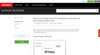 
                            7. Add an email login portal for Rackspace Email webmail and Outlook ...