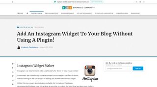 
                            7. Add An Instagram Widget To Your Blog Without Using A Plugin!
