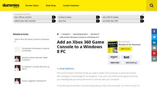 
                            10. Add an Xbox 360 Game Console to a Windows 8 PC - dummies