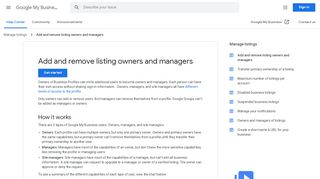 
                            4. Add and remove listing owners and managers - Google My ...