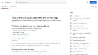 
                            6. Add another email account to the Gmail app - Android - Gmail Help