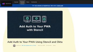 
                            9. Add Auth to Your PWA Using Stencil and Okta ― Scotch.io