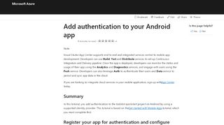 
                            9. Add authentication on Android with Mobile Apps | Microsoft Docs