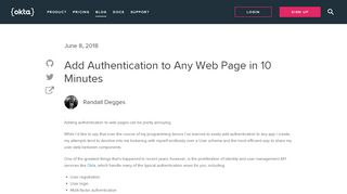 
                            3. Add Authentication to Any Web Page in 10 Minutes | Okta Developer