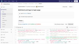 
                            7. Add blurb and logo to login page (d616d9a7) · Commits ...