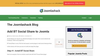 
                            10. Add BT Social Share to Joomla - Joomlashack