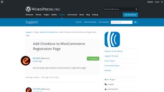 
                            2. Add Checkbox to WooCommerce Registration Page | WordPress.org