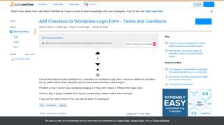 
                            1. Add Checkbox to Wordpress Login Form - Terms and Conditions ...
