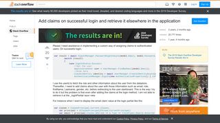 
                            7. Add claims on successful login and retrieve it elsewhere in the ...
