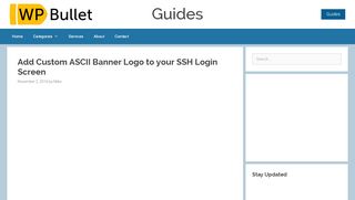 
                            6. Add Custom ASCII Banner Logo to your SSH Login Screen •