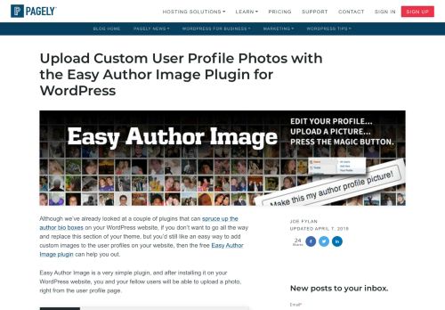 
                            10. Add Custom Author Images to the WordPress User Profiles - Pagely