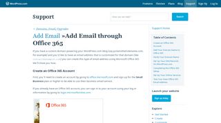 
                            11. Add Email through Office 365 — Support — WordPress.com