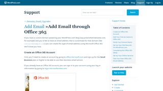 
                            7. Add Email through Office 365 — Support — WordPress.com