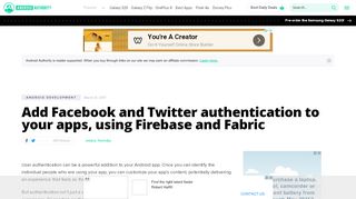 
                            10. Add Facebook and Twitter login to your app with ... - Android Authority