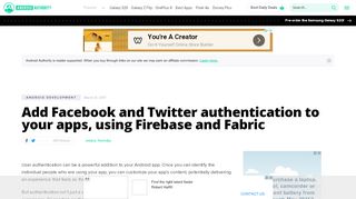 
                            5. Add Facebook and Twitter login to your app with ... - Android Authority